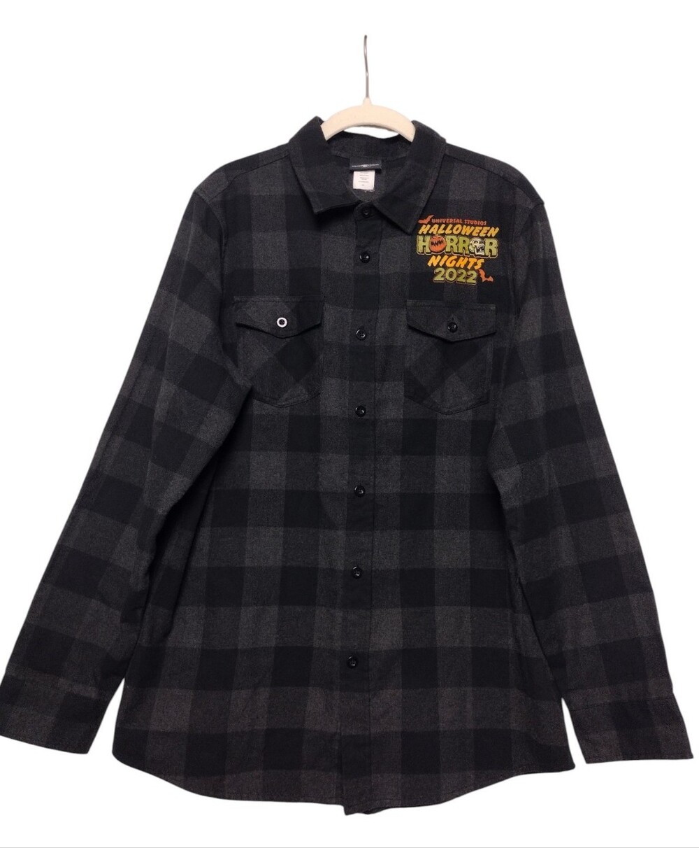 Universal Studios Halloween Horror Nights 2022 Plaid Flannel Medium HHN